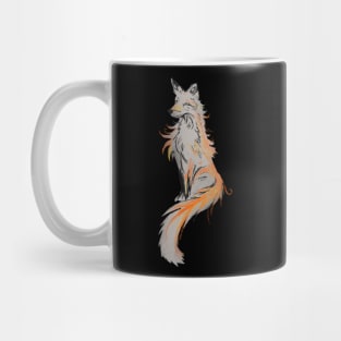 Fox - oil painting black Mug